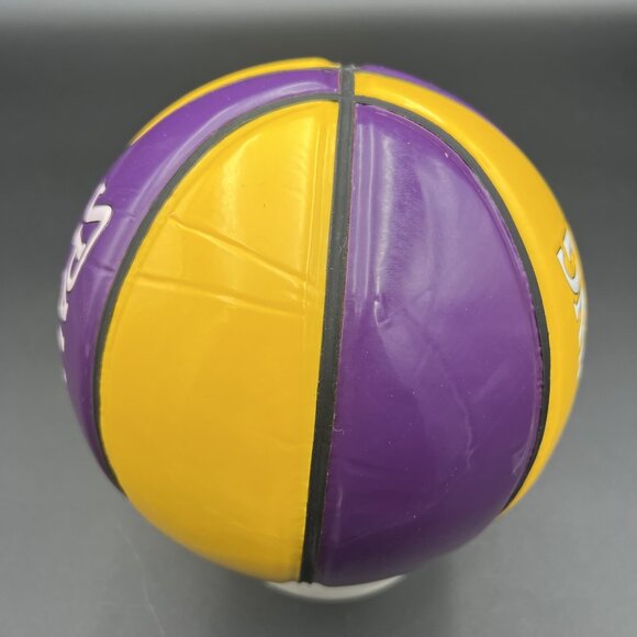 Vtg Spalding/LA LAKERS NBA Souvenir/Team Logo Mini 7" Basketball; Purple/Yellow - Picture 7 of 9